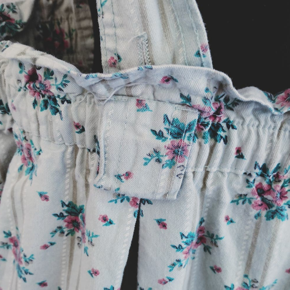 Best American Clothing Co Vintage 90s Floral Paperbag Waist Bib Overall Jumpsuit - Picture 6 of 16